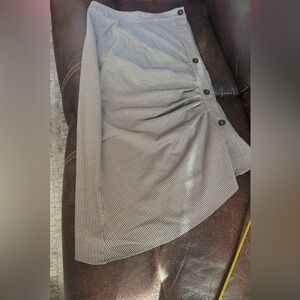 Chic Asymmetrical Black and White Skirt